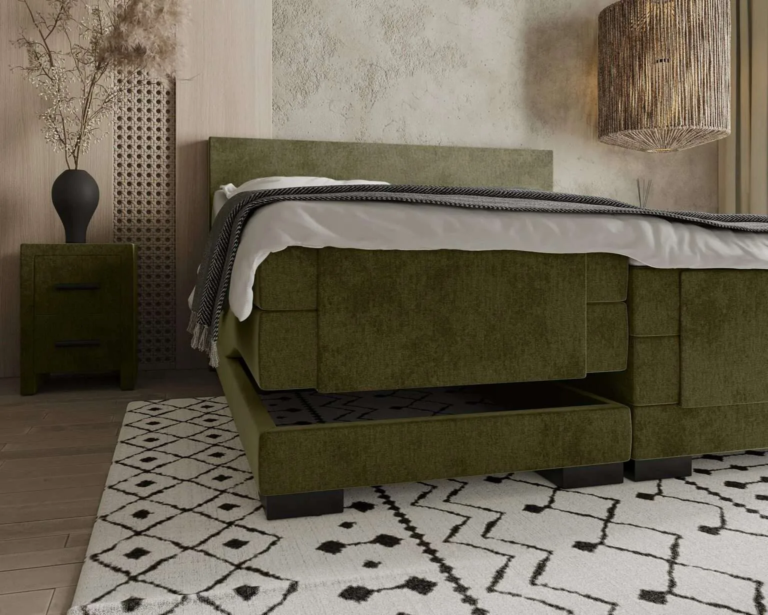 Elektrische Boxspring Culemborg Voor aanzicht ingezoomd