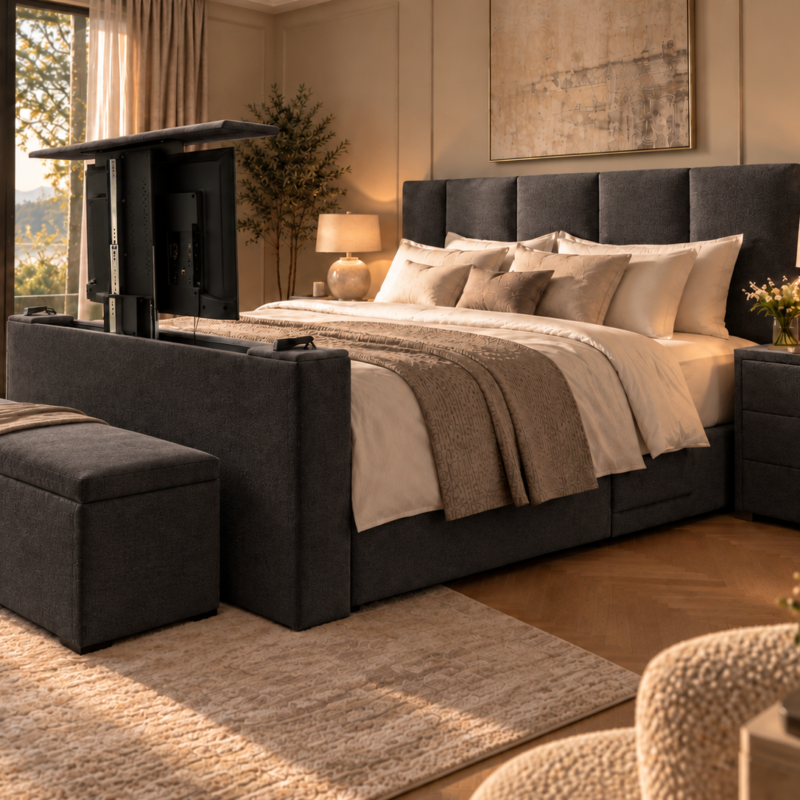 Boxspring met TV lift Nijkerkerveen